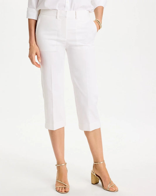 Chico's Emme Sateen Straight Capri Pants