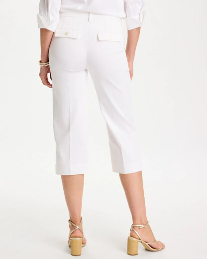 Chico's Emme Sateen Straight Capri Pants