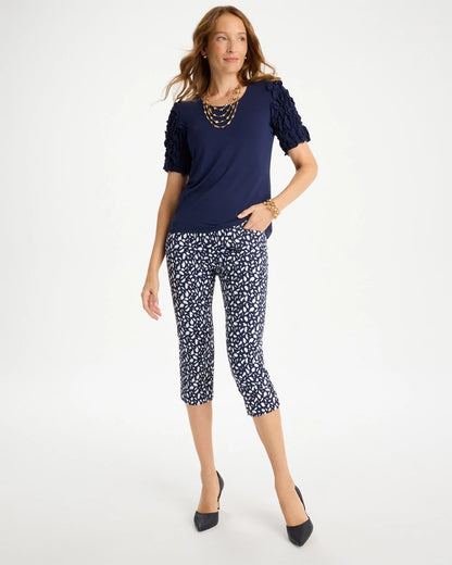 Chico's Brigitte™ Slim Printed Pull-On Capri Pant