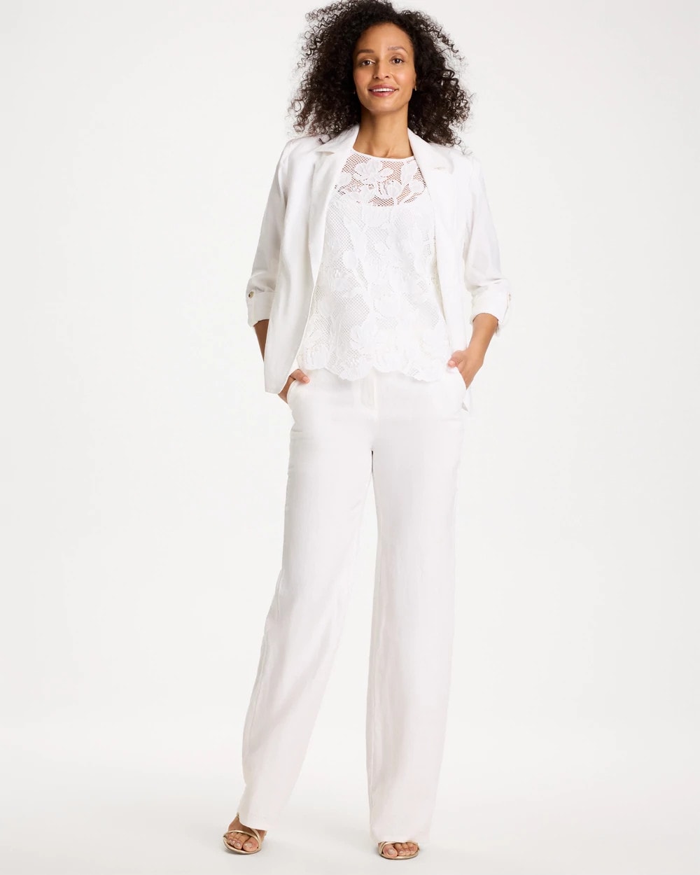 Chico's Straight-Leg Linen Pants
