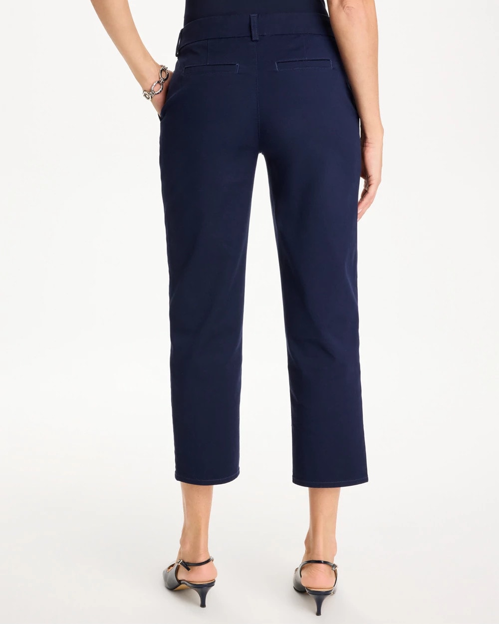 Chico's Relaxed Boyfriend Chino Crop Pants