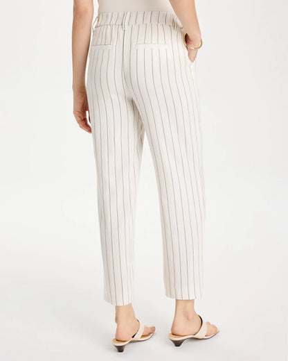 Chico's Striped Linen Wide-Leg Ankle Pants