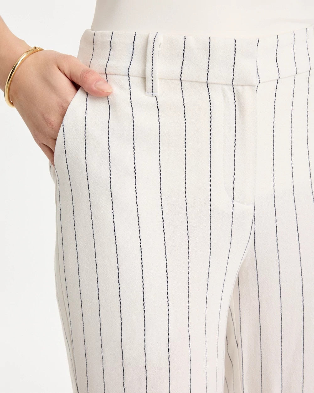 Chico's Striped Linen Wide-Leg Ankle Pants