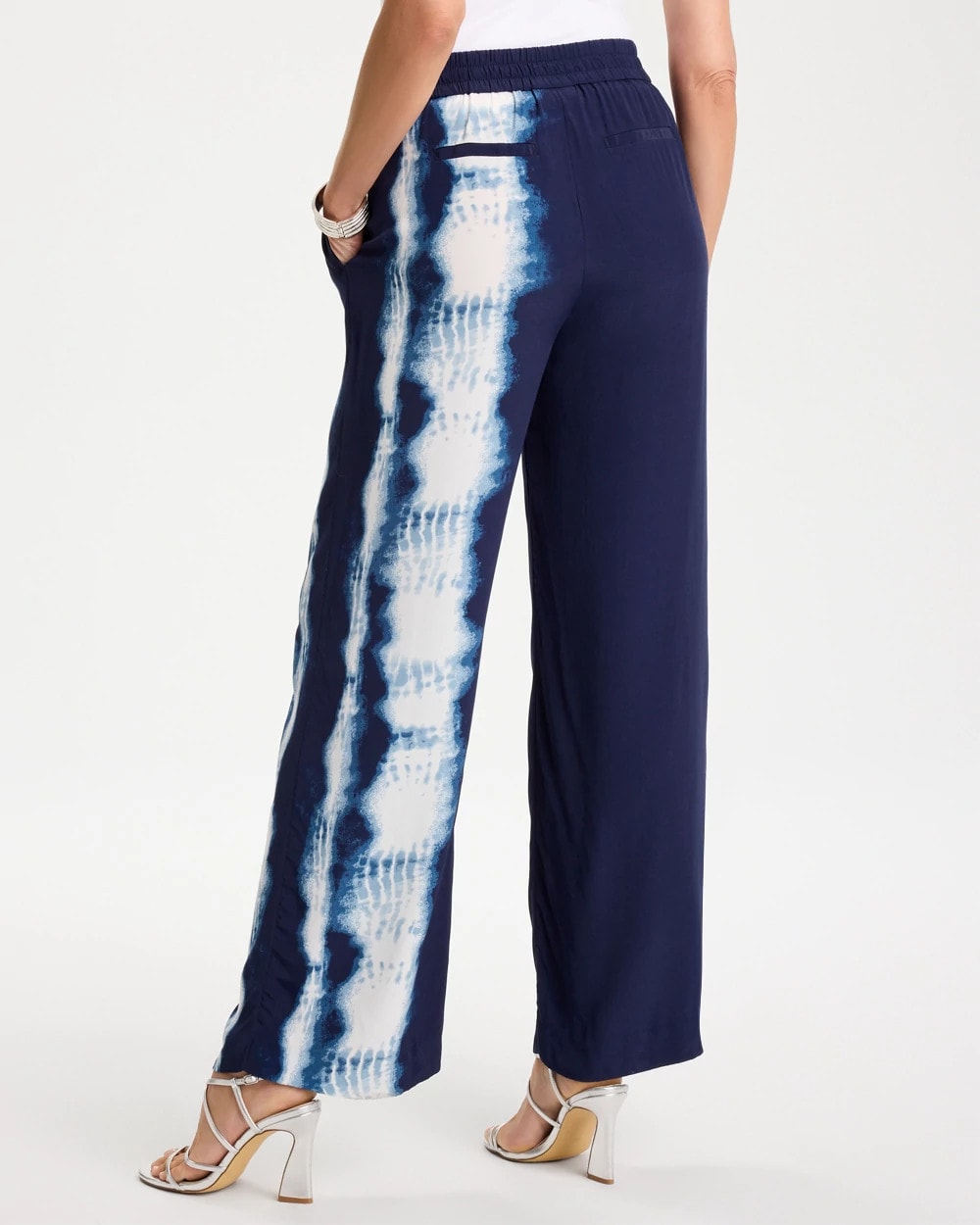 Chico's Faux Silk Tie-Dye Palazzo Pants