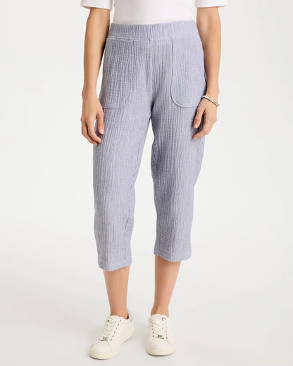 Chico's Zenergy® Striped Gauze Cropped Pants