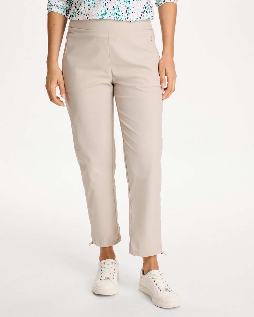 Chico's Zenergy® Striped UPF Bungee Crop Pants