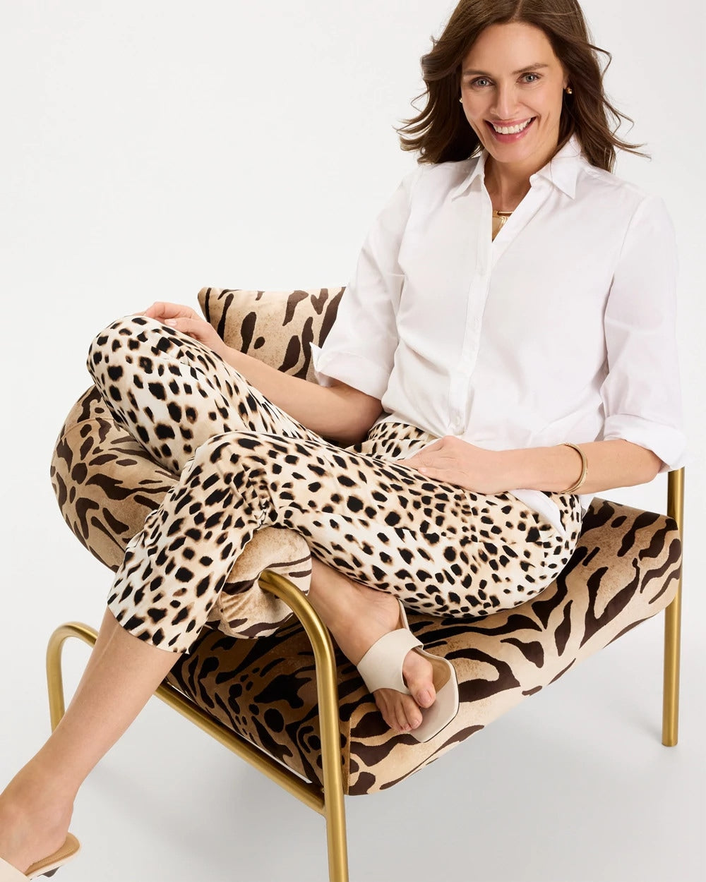 Chico's Animal Print Brigitte™ Slim Pull-On Crop Pant