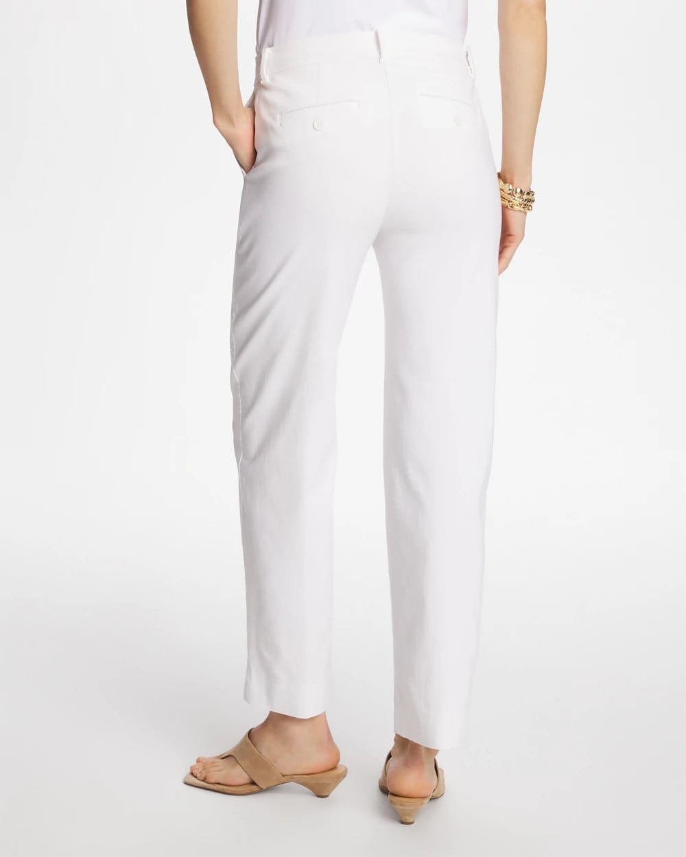 Chico's Emme Fly Front Straight Crop Pants