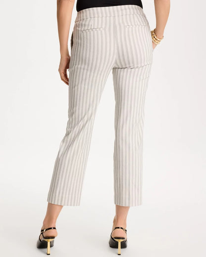 Chico's Striped Straight Crop Pant