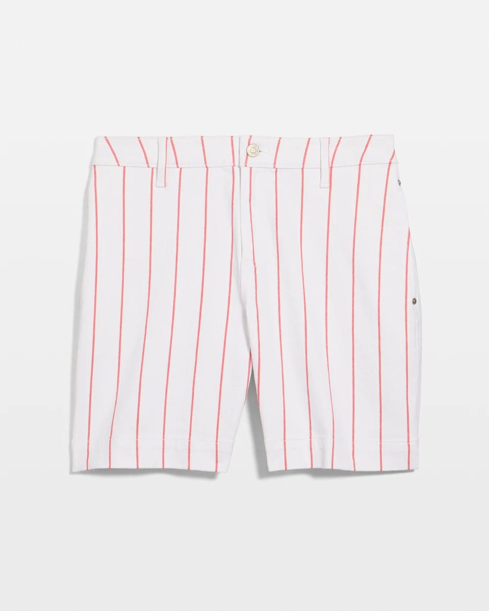 Chico's Striped Rivet Denim Trouser Shorts