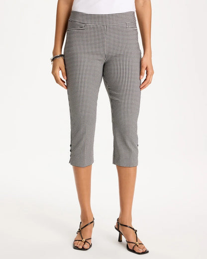 Chico's Brigitte™ Slim Gingham Pull-On Capri Pant