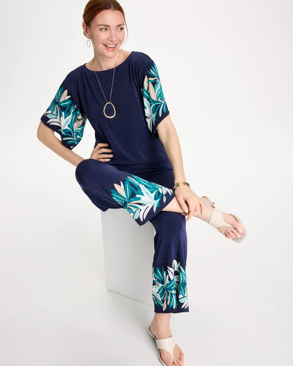 Chico's Travelers™ Palm Border Crop Pant