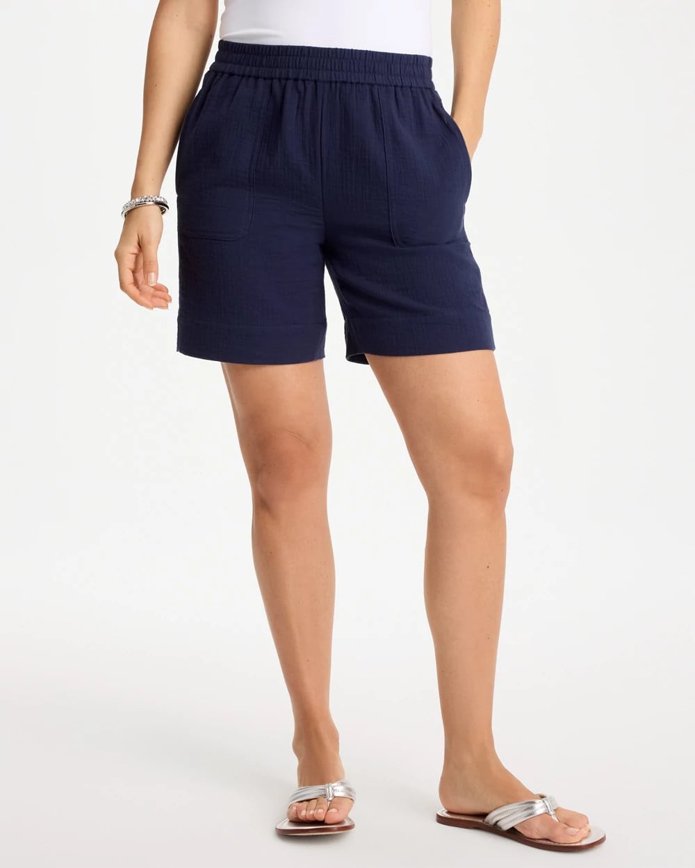 Chico's Gauze Cotton Shorts