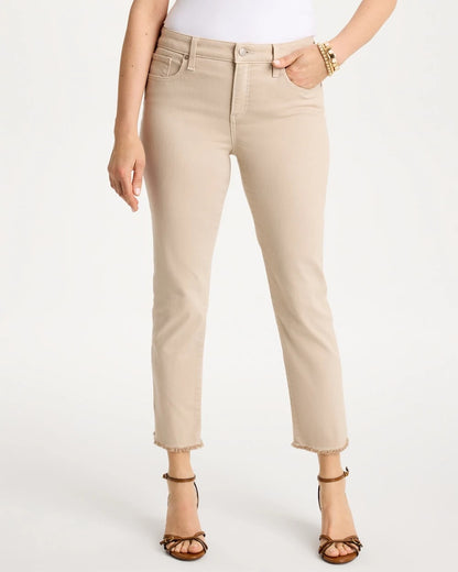 Chico's Girlfriend Slim Frayed Crop Jeans