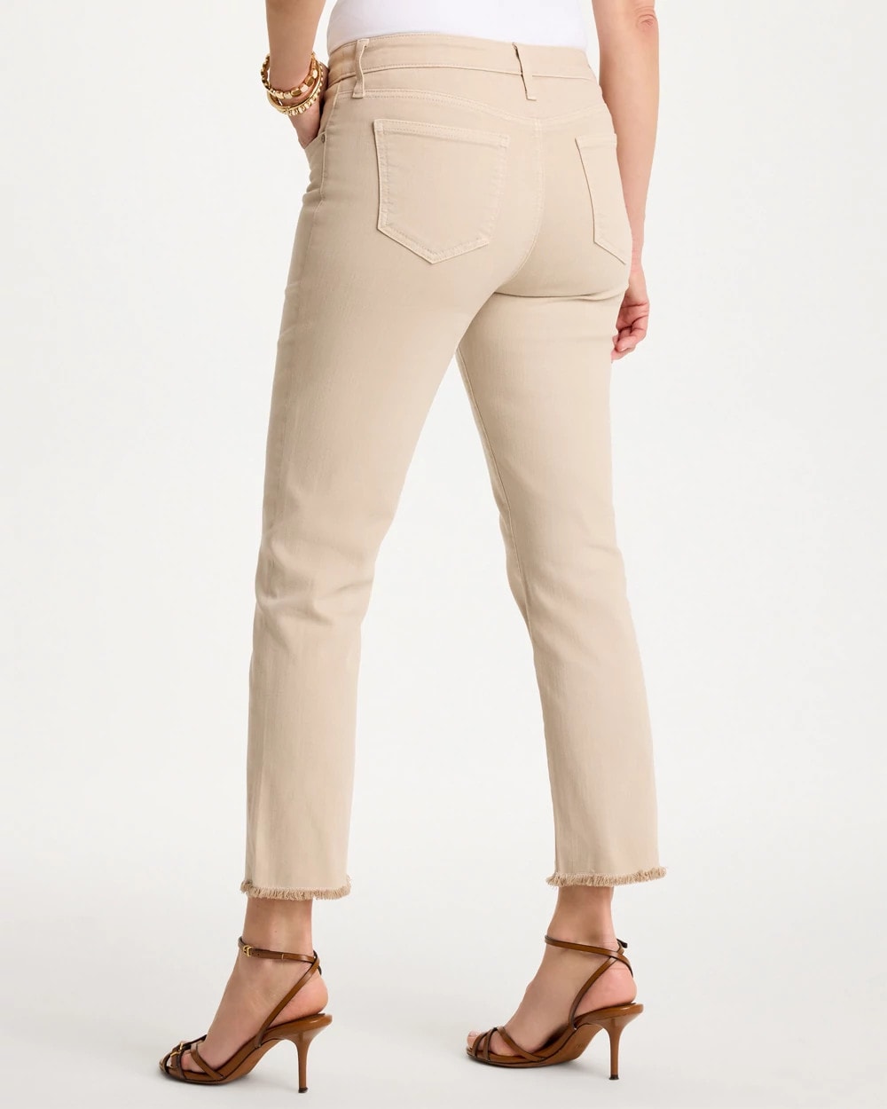 Chico's Girlfriend Slim Frayed Crop Jeans