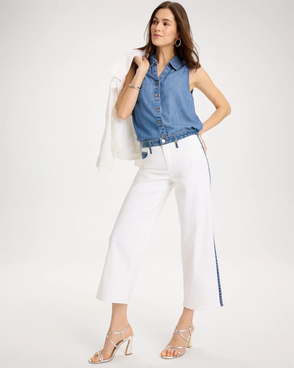 Chico's Girlfriend Straight Colorblock Jeans