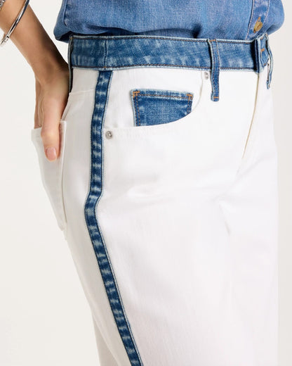 Chico's Girlfriend Straight Colorblock Jeans