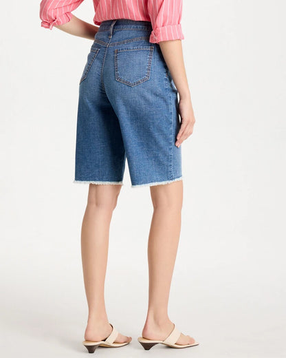 Chico's Boyfriend Frayed Jean Shorts
