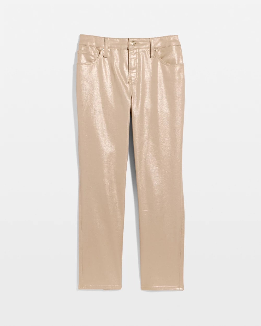 Chico's Girlfriend Slim Coated Crop Jeans