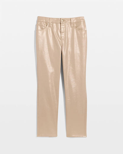 Chico's Girlfriend Slim Coated Crop Jeans