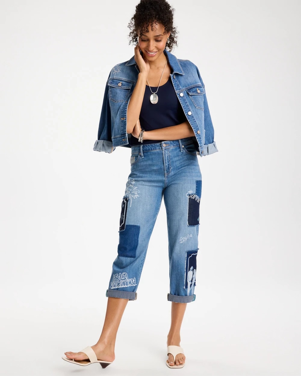 Chico's Relaxed Boyfriend Summer Jean