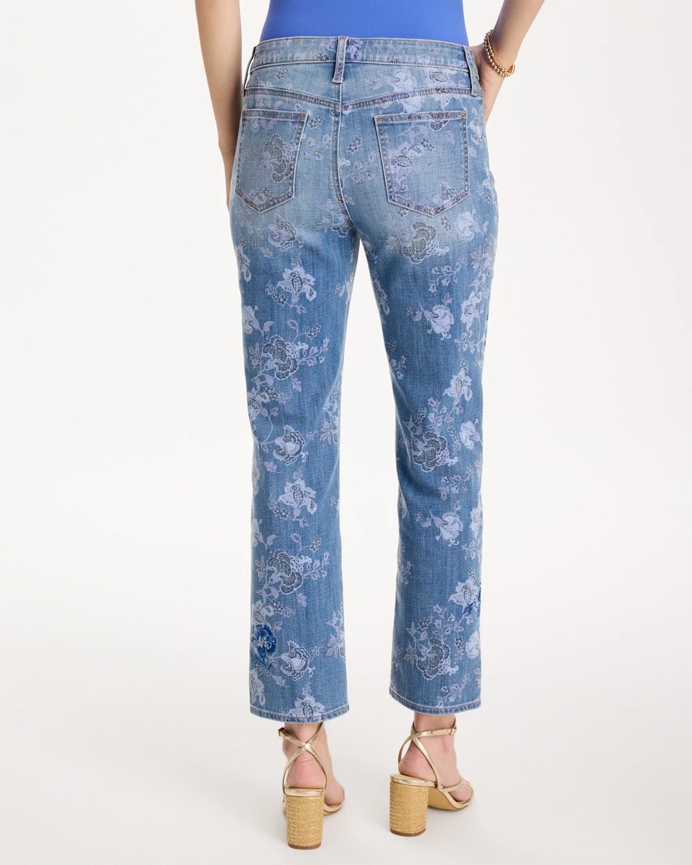 Chico's Embellished Girlfriend Crop Jean