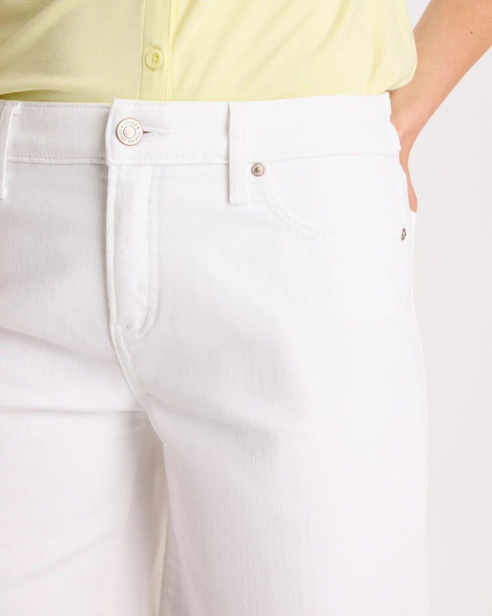 Chico's Girlfriend Slim White Jean Shorts