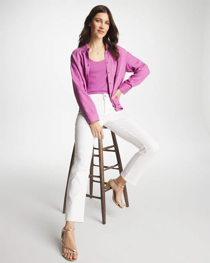 Chico's Cropped Girlfriend Kick Flare Jeans