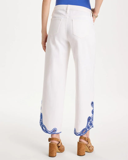 Chico's Girlfriend Wide-Leg Cutout Crop Jean