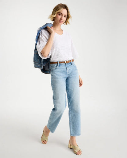Chico's Relaxed Boyfriend Rolled Hem Jean