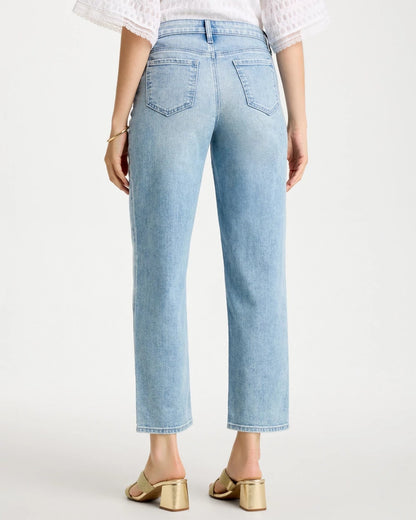 Chico's Relaxed Boyfriend Rolled Hem Jean