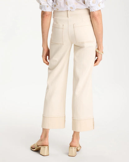 Chico's Pintuck Cuffed Cropped Jeans
