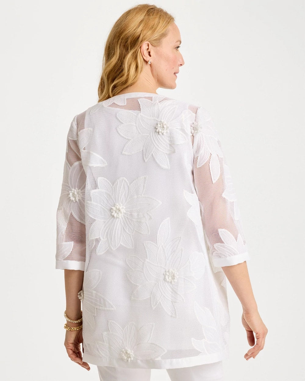 Chico's Travelers™ Collection Floral Applique Jacket
