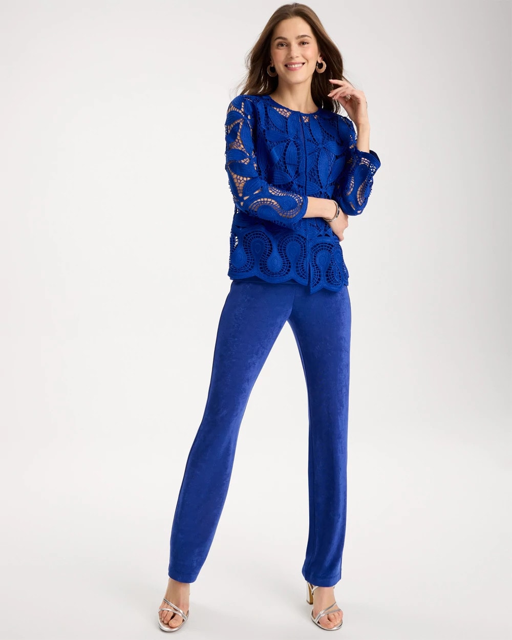 Chico's Travelers™ Collection Macramé Lace Jacket