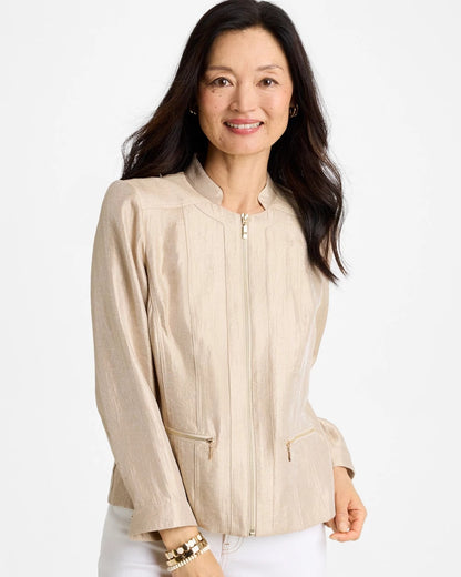 Chico's Sheen Stand Collar Jacket