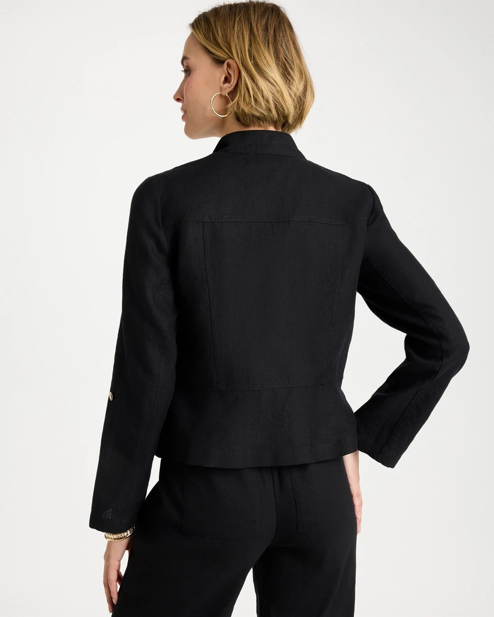 Chico's Linen Moto Jacket