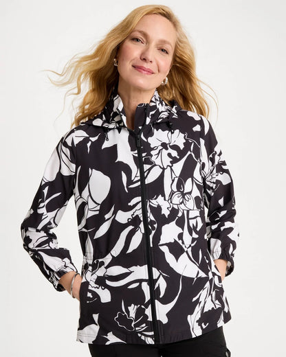 Chico's Zenergy® Ripstop Floral Nights Anorak Jacket