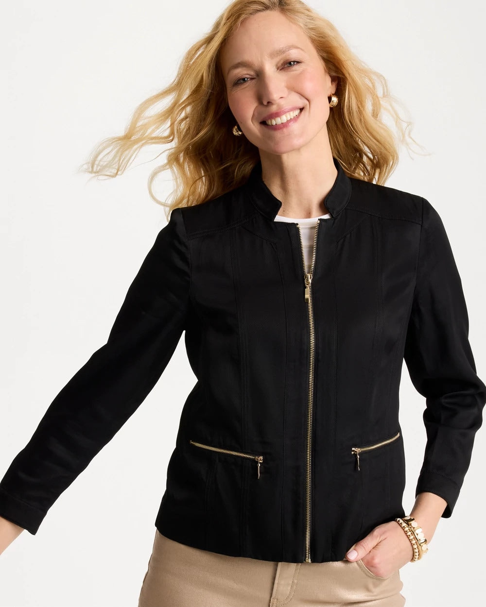 Chico's Textured Shine Jacket