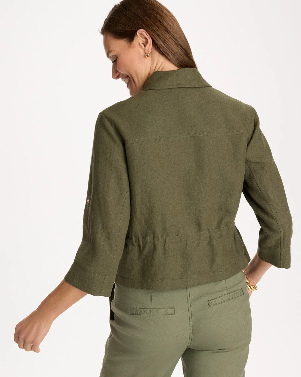Chico's Linen Cargo Jacket
