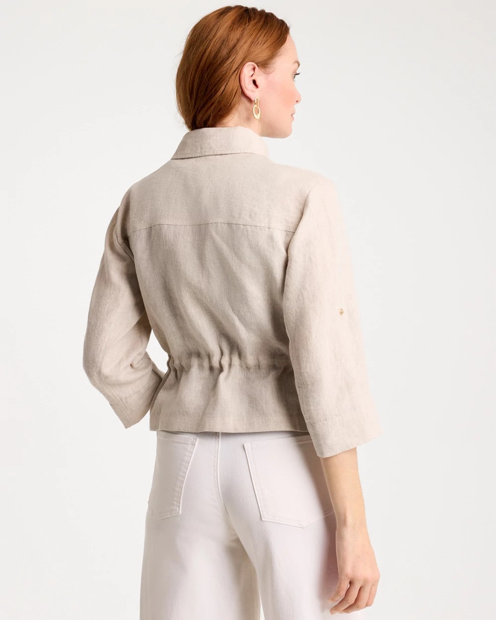 Chico's Linen Cargo Jacket