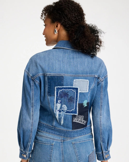Chico's Denim Parrot Pocket Jacket