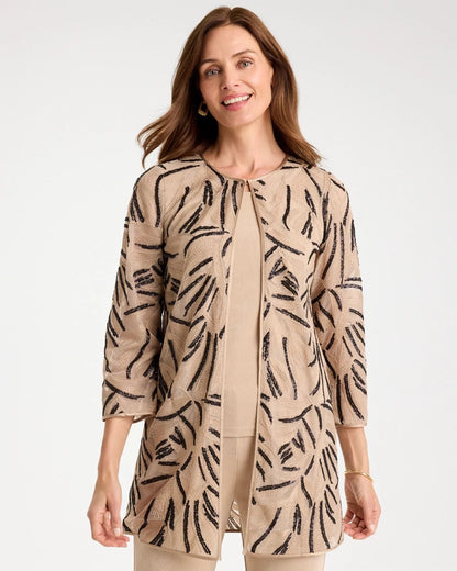 Chico's Travelers™ Collection Embroidered Sequins Jacket