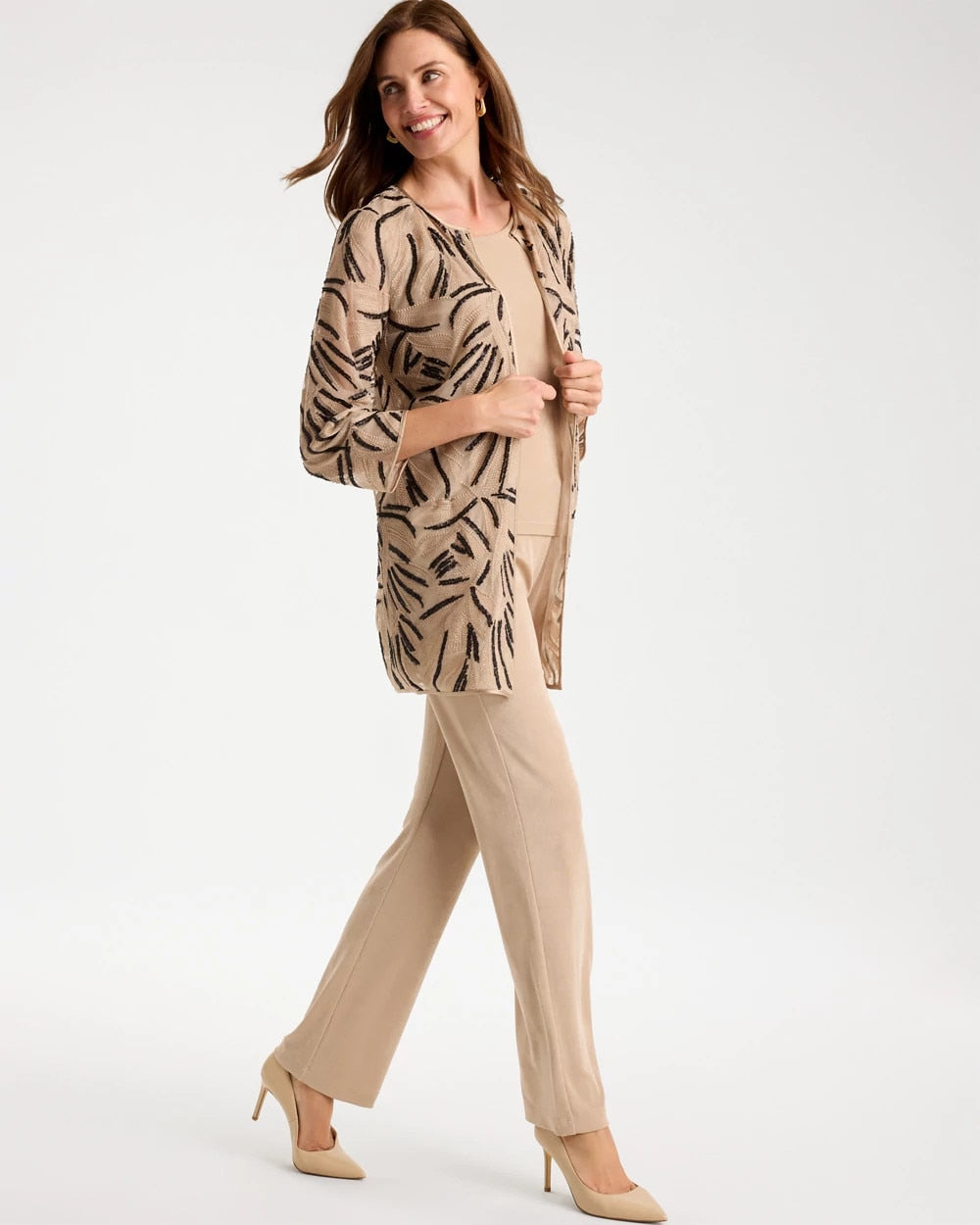 Chico's Travelers™ Collection Embroidered Sequins Jacket