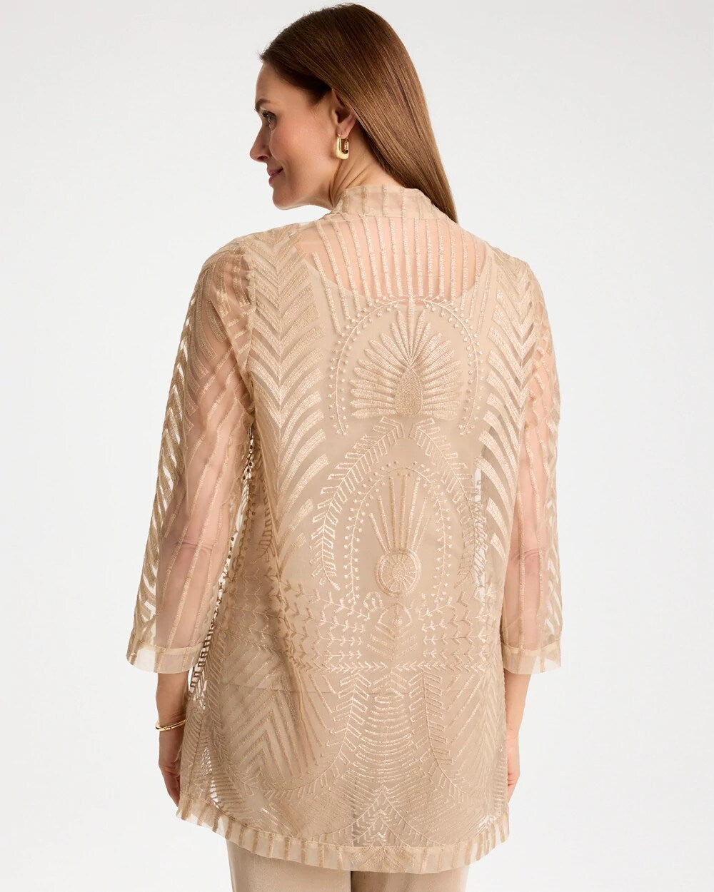 Chico's Travelers™ Sheer Embroidered Cardigan
