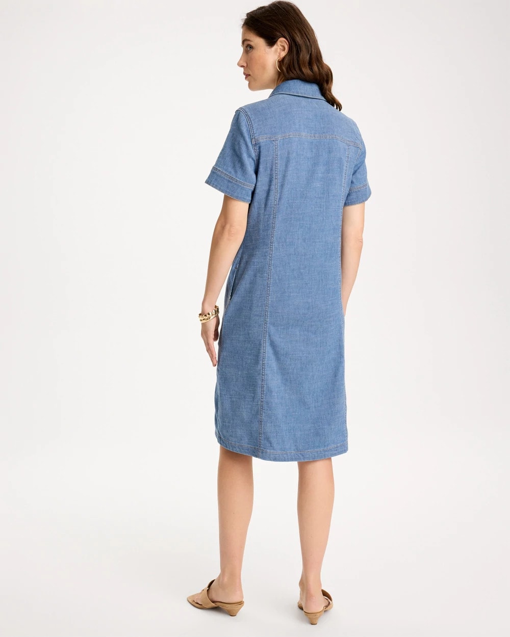Chico's Soft-Stretch Hemp Denim Shirtdress