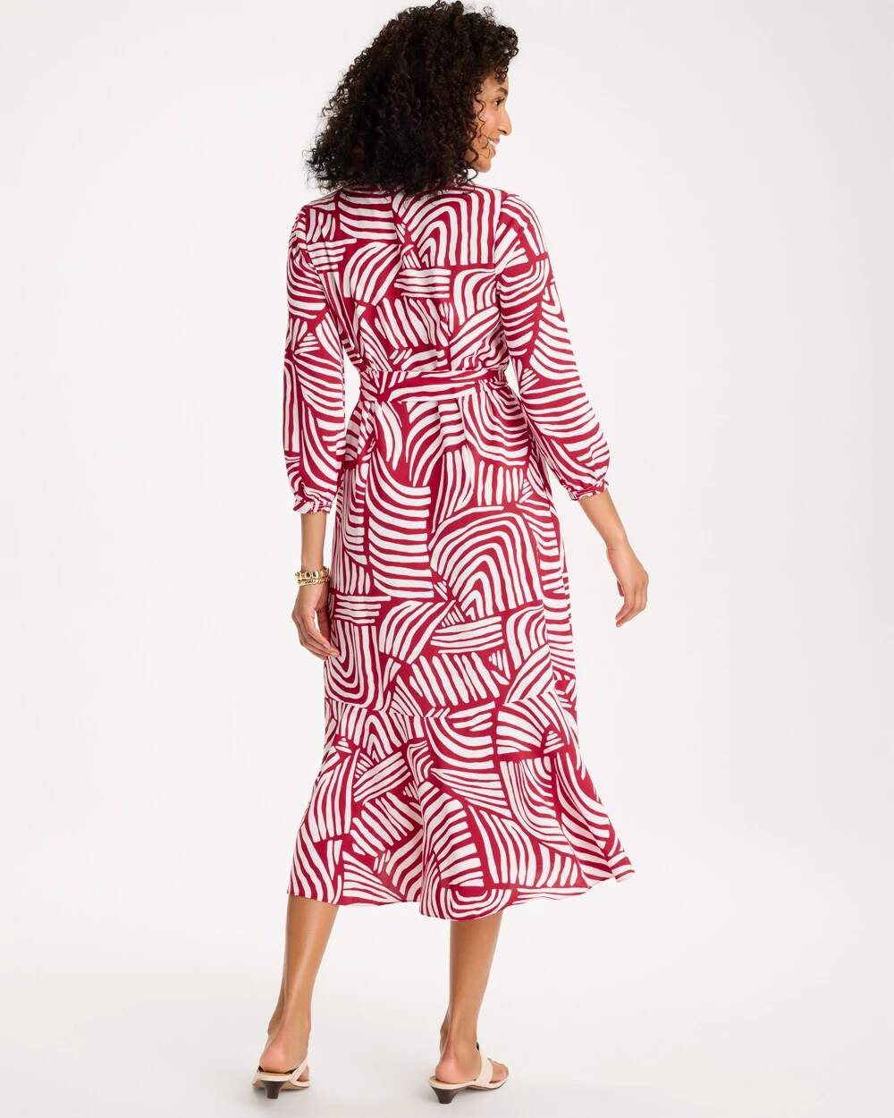 Chico's Printed Midi Shirt Dress