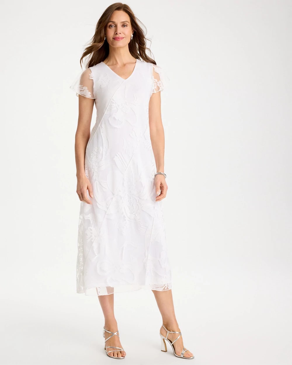 Chico's Knit Burnout Floral Dress