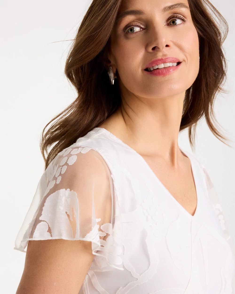 Chico's Knit Burnout Floral Dress