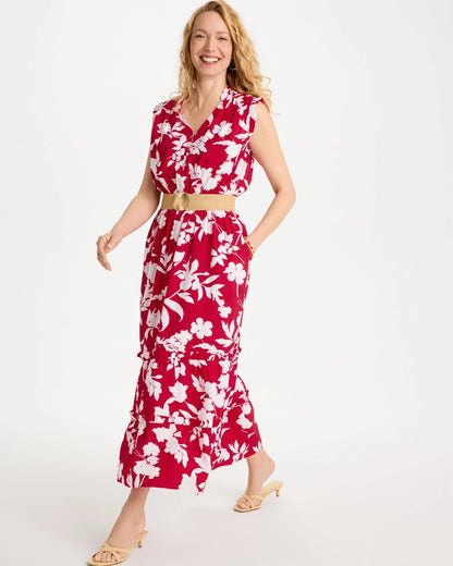 Chico's Smocked Floral Maxi Dress