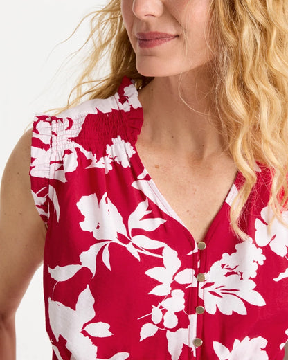 Chico's Smocked Floral Maxi Dress